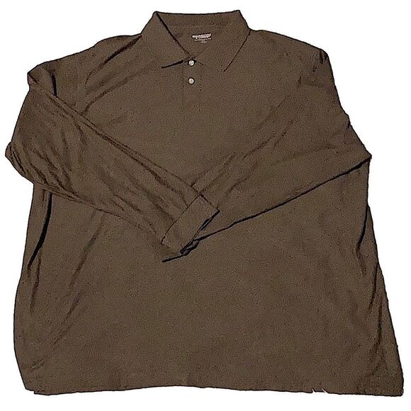 Roundtree&Yorke 3XB Brown Long Sleeve Silky Finish Sweater - Picture 2 of 9